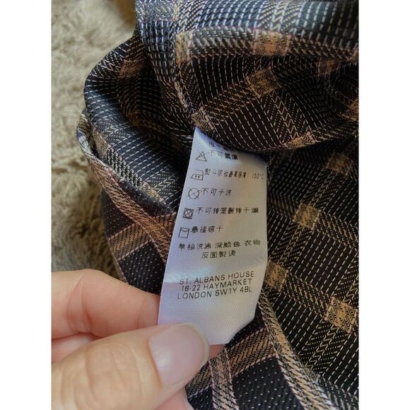 Men's Burberry XL Black Gold Check Classic Dress Shirt Long Sleeve USA Early 00s - Picture 5 of 11